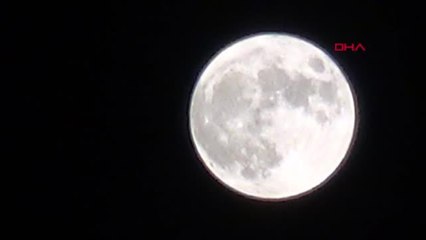 SİLİVRİ'DE DOLUNAY BÖYLE GÖRÜNTÜLENDİ