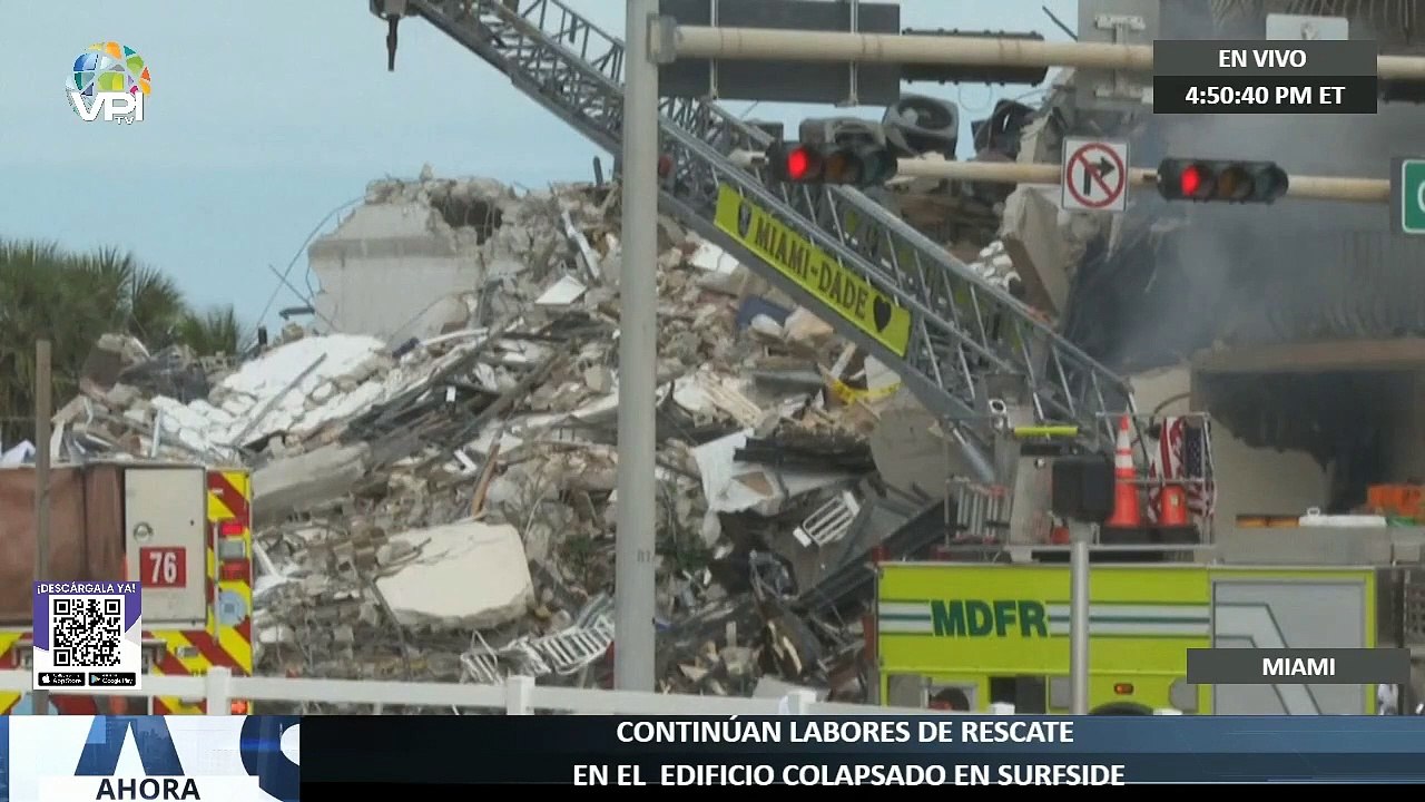 Continúan labores de rescate en el edificio col...