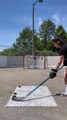 Guy Shows off Amazing Ice Hockey Skills by Hitting Pans Hanging on Goalpost With Pucks