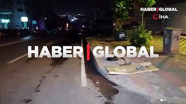 Freni boşalan TIR, 6 araca ve aydınlatma direklerine çaptıktan sonra durabildi