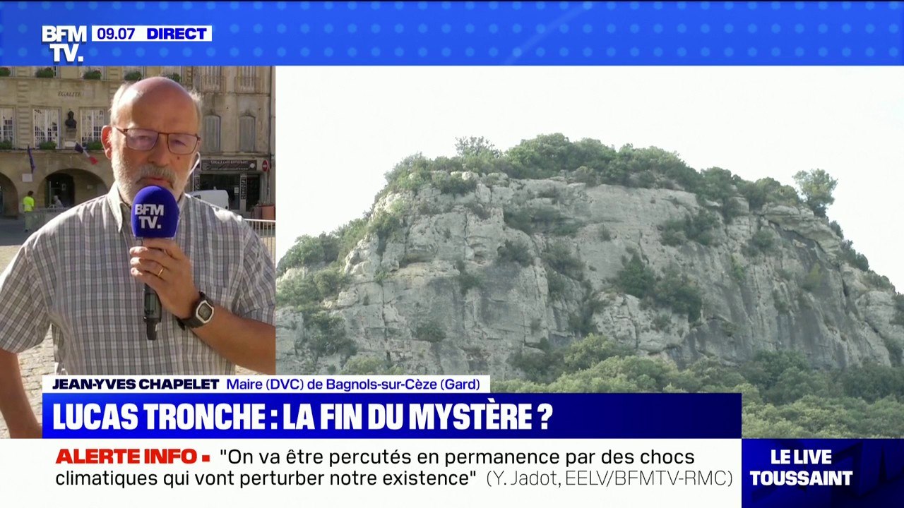 Maire de Bagnols-sur-Cèze: "Beaucoup de faisceaux de présomptions laissent penser que les restes de Lucas [Tronche] qui ont été retrouvés"