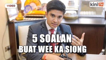 Syed Saddiq mahu Wee jawab lima soalan mengenai SAAS