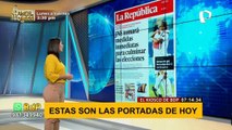 Pamela Acosta lee las portadas de los periodicos en Buenos dias peru - jueves 24 de junio 2021