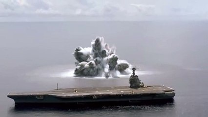 Navy Sets off Explosion to Test New Aircraft Carrier
