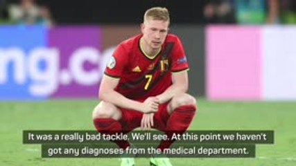 Скачать видео: Martinez laments 'really bad tackle' on injured De Bruyne