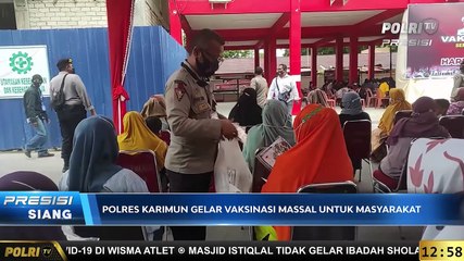 Batman dan Superman Ikut Vaksinasi Polres Karimun