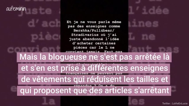 Une blogueuse mode s'insurge contre les tailles L en magasin, trop petites selon elle