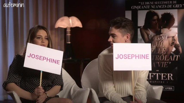 Josephine Langford et Hero Fiennes-Tiffin du film After en interview