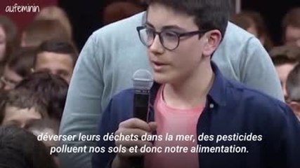 Macron collégien réchauffement climatique