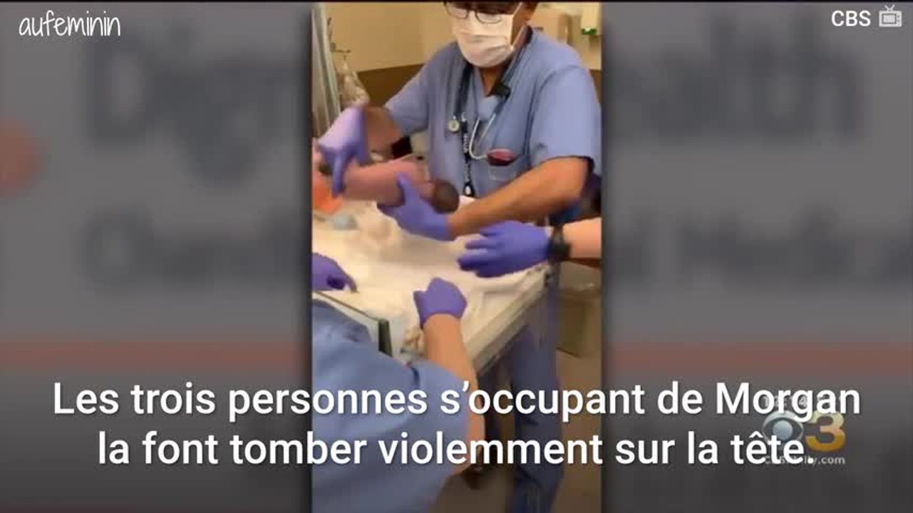 Juste après son accouchement, le personnel fait tomber son bébé sur la tête