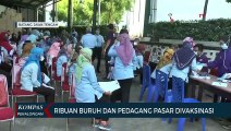 Ribuan Buruh dan Pedagang Pasar Divaksinasi