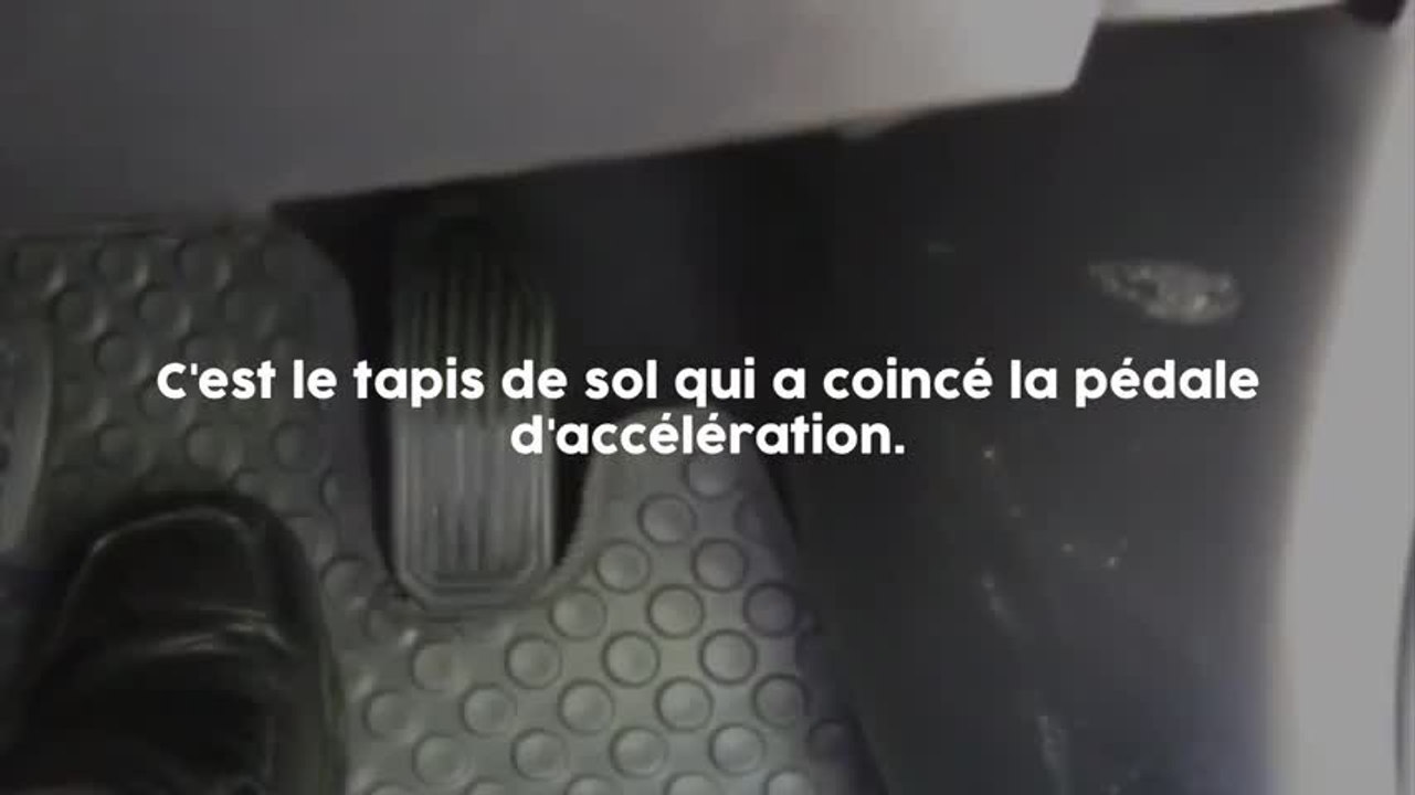 Attention : cet homme a eu un accident de la route a cause d'un objet