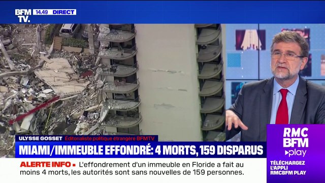 Immeuble effondré à Miami: 4 morts et 159 disparus selon un bilan provisoire