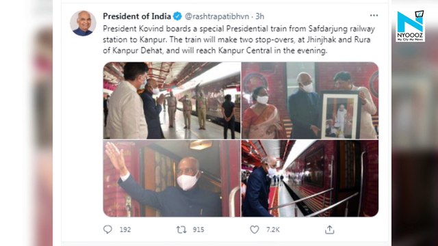 President Ram Nath Kovind takes special train to his native village Kanpur