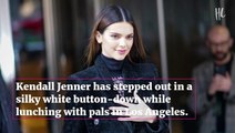 Kendall Jenner Stuns In A Mini Skirt &Silky Blazer For Lunch Date With Friend