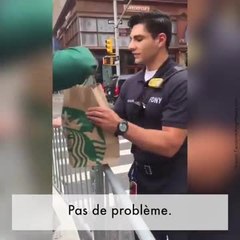 Il offre le petit-déjeuner aux policiers de son quartier