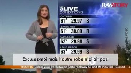 Cette présentatrice a dû se changer en direct !