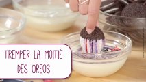 Une recette d'Oreos marbrés et colorés