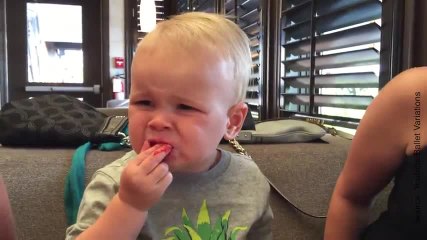 La première fois qu'un enfant mange des canneberges...