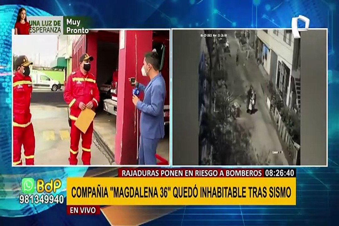 Compañía de Bomberos en Pueblo Libre quedó seriamente afectado tras sismo