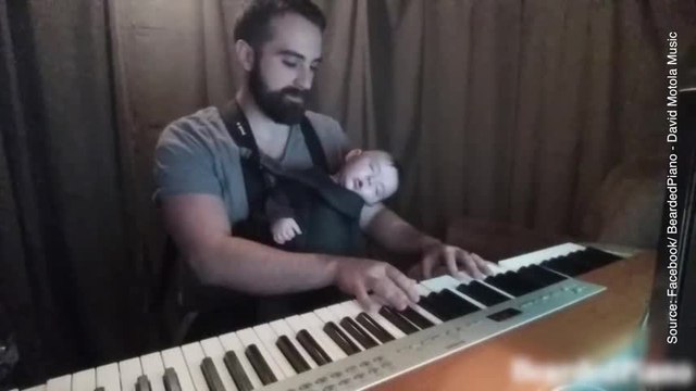 Ce papa a trouvé un moyen magique pour endormir son bébé