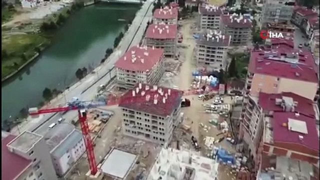 Doğankent’teki afet konutlarının inşaatı sürüyor