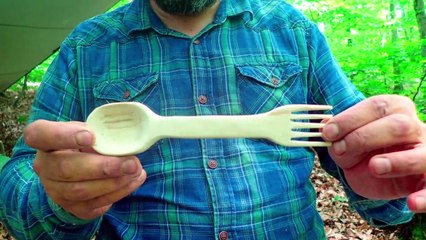CARVING A WOODEN SPOON&FORK FOR BUSHCRAFT-BUSHCRAFT İÇİN TAHTADAN KAŞIK VE ÇATAL OYMAK