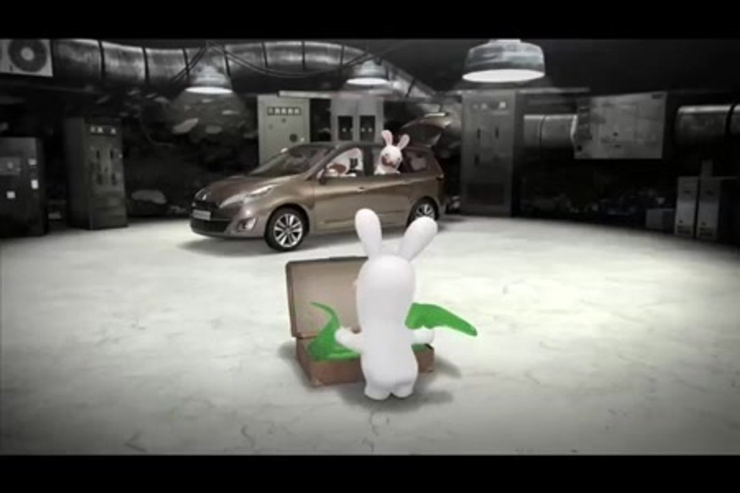 Pub Renault : les Lapins Crétins en Grand Scénic