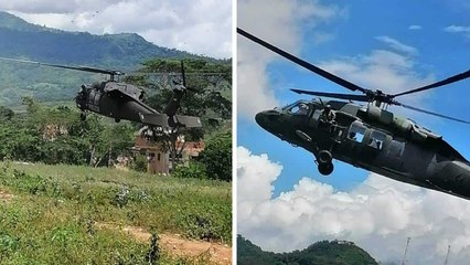 Revelan video del momento en el que atacan con disparos al helicóptero del presidente Duque