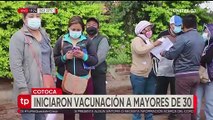 En Cotoca comenzó la vacunación contra el Covid-19 a mayores de 30 años y en Vallegrande modifican restricciones