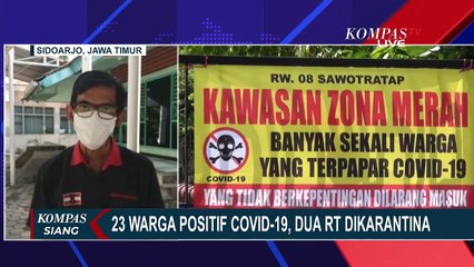 23 Warga di Desa Sawotratap Sidoarjo Positif Covid-19, 2 RT Dikarantina
