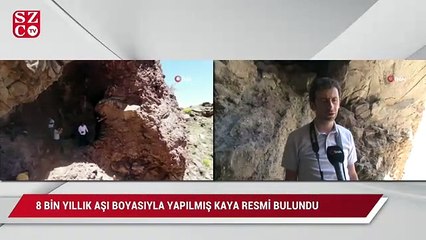 Download Video: Erzurum’da 8 bin yıllık aşı boyasıyla yapılmış kaya resmi bulundu