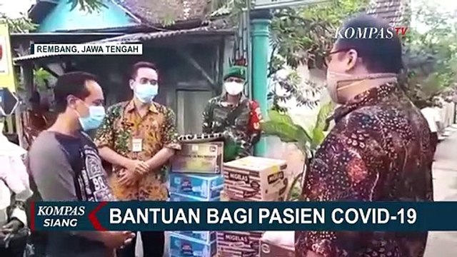 Komunitas di Rembang Bagikan Bantuan Kepada Warga yang Isoman di Rumah