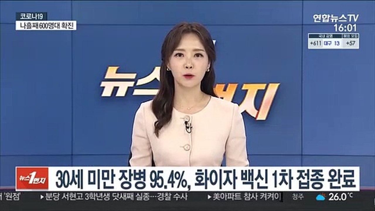 30세 미만 장병 95.4%, 화이자 백신 1차 접종 완료
