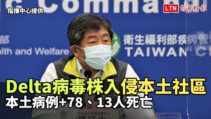 Delta病毒株入侵本土社區 本土病例+78、13人死亡