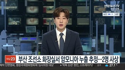부산 조선소 화장실서 암모니아 누출 추정…2명 사상