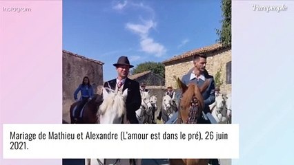 Mariage de Mathieu et Alexandre (ADP) : L'incroyable arrivée des mariés à cheval
