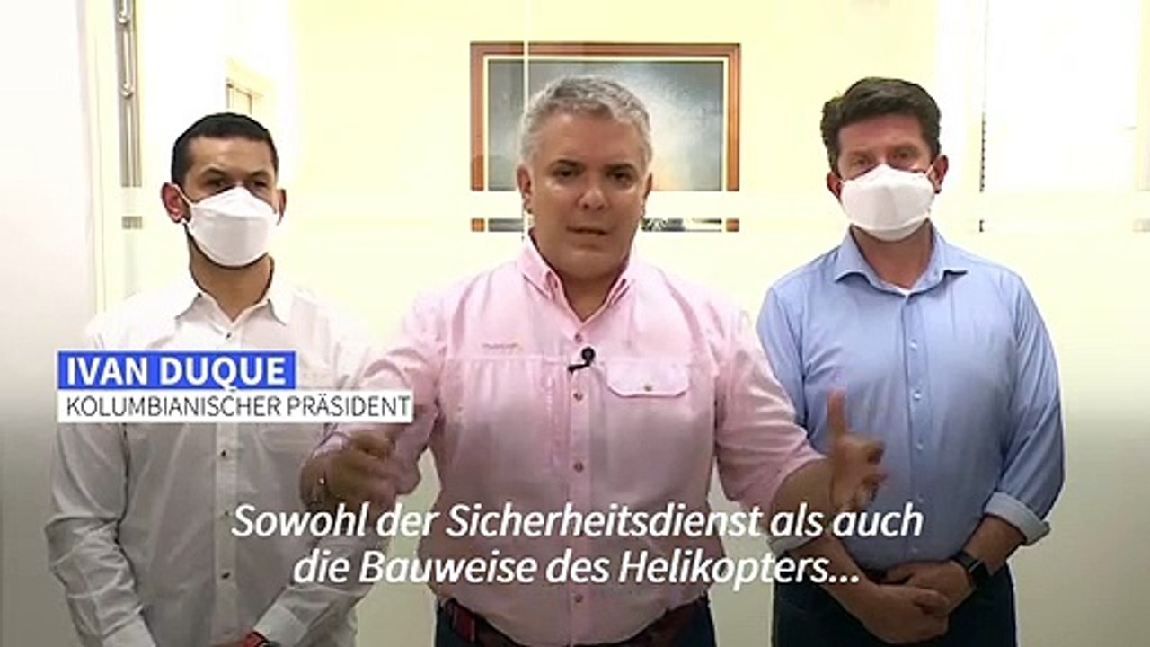 Hubschrauber von kolumbiens präsident duque beschossen