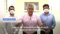 Hubschrauber von Kolumbiens Präsident Duque beschossen