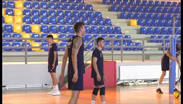 Η Εθνική ομάδα βόλλεϋ των ανδρών στην Κάρυστο