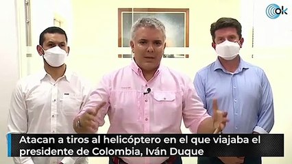Atacan a tiros al helicóptero en el que viajaba el presidente de Colombia, Iván Duque