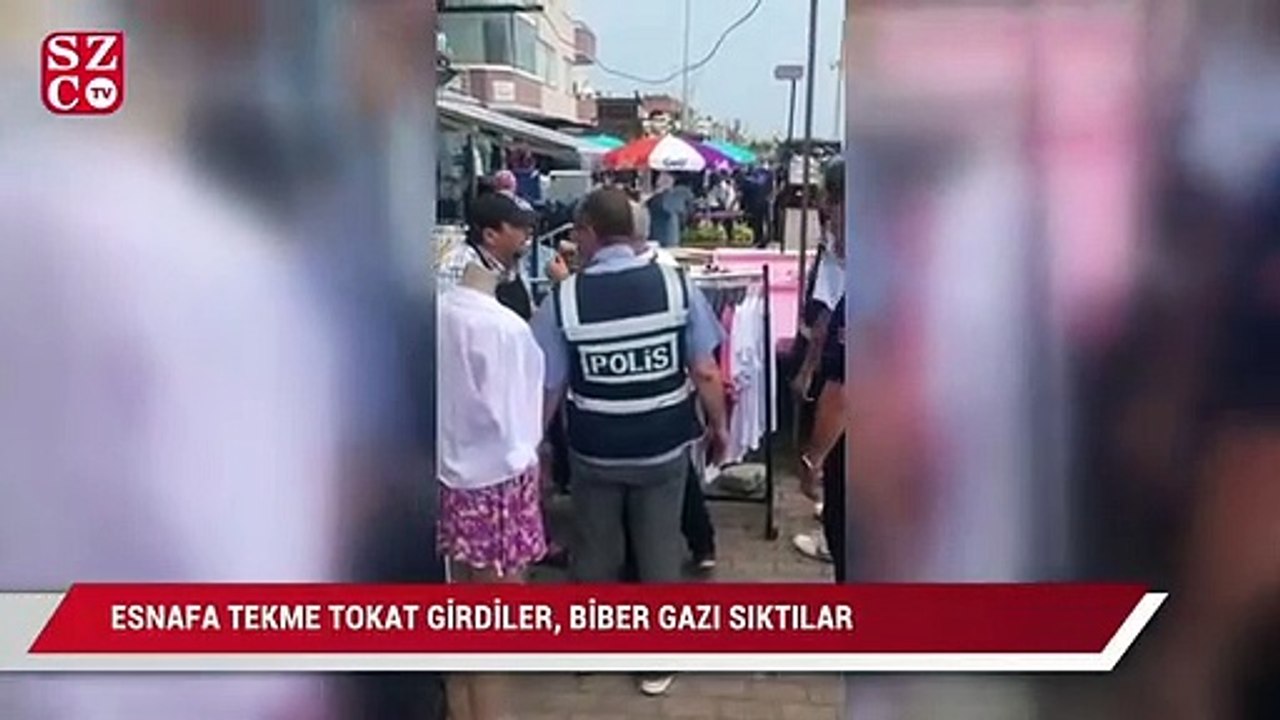 AKP'li Büyükşehir Belediyesi'nin zabıtaları, esnafa biber gazı sıkıp darp etti