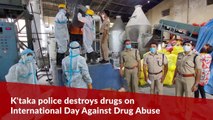 Karnataka police destroy drugs worth Rs 50 cr on International Day Against Drug Abuse