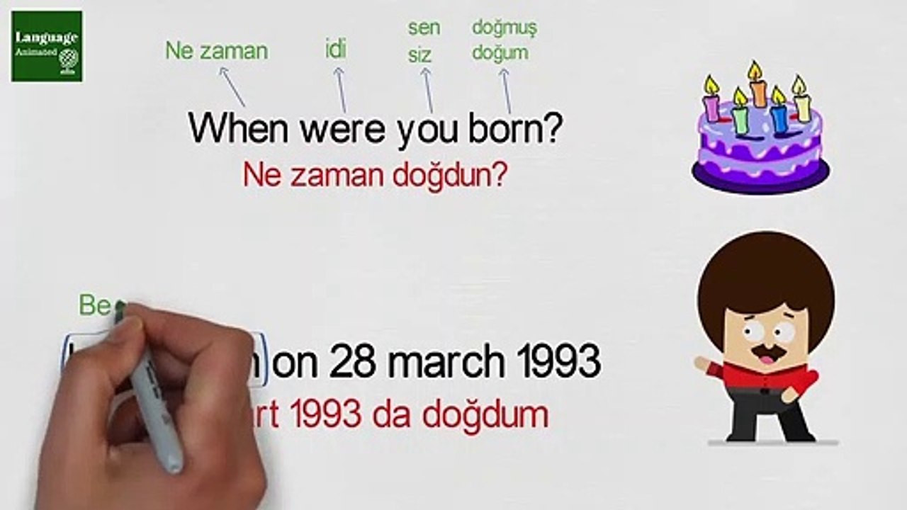 12.Learn Turkish Through Turkish Lesson 11 - When were you born_