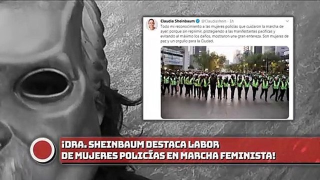 ¡DRA. Sheinbaum destaca labor de mujeres policías en marcha Feminista!