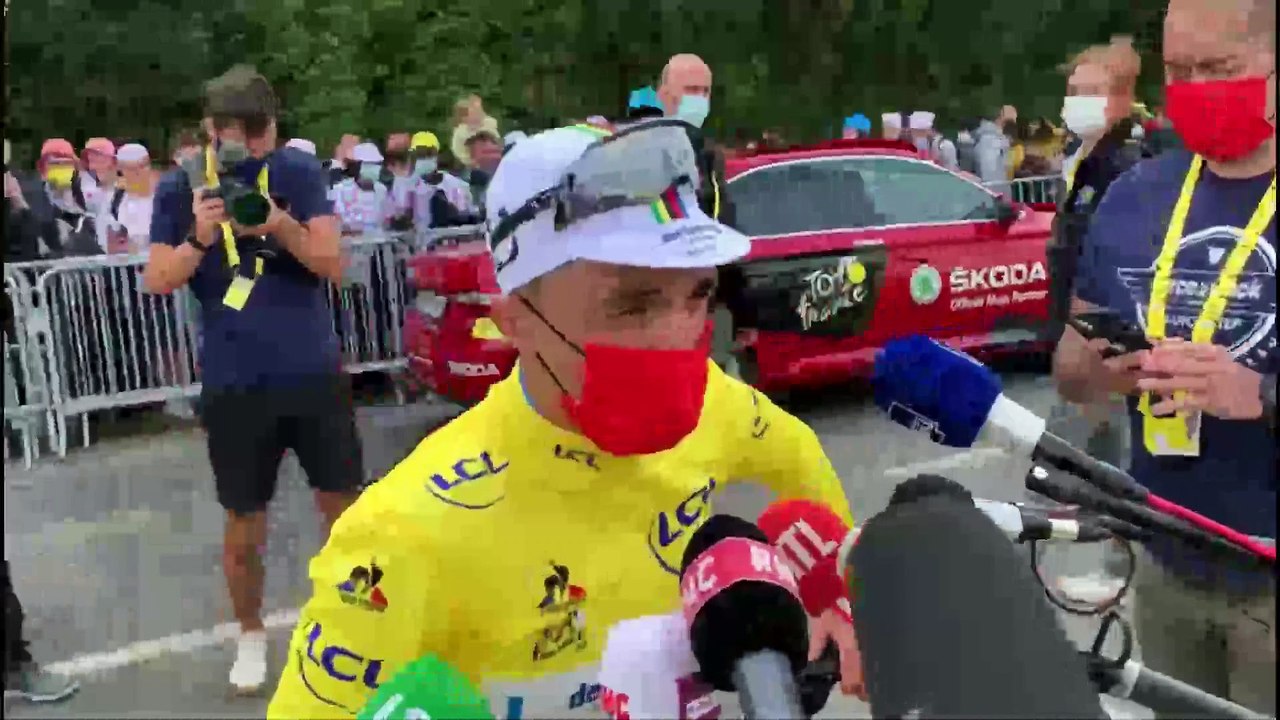 J. Alaphilippe, vainqueur de la 1ère étape du Tour de France : «C'est mieux que ce que j'avais imaginé»