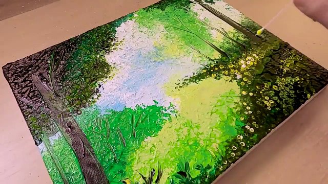 How To Draw A Man Walking Dog / Acrylic / Painting Technique