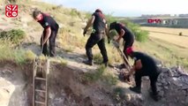 Kayseri'de kaçak kazı yapılan 20'şer metrelik iki tünel bulundu