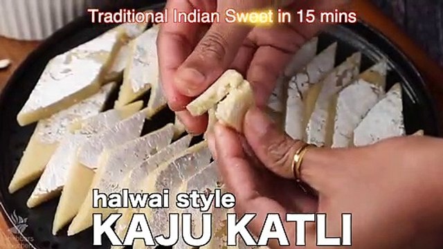 KAJU KATLI _ kaju burfi recipe _ CASHEW BURFI recipe