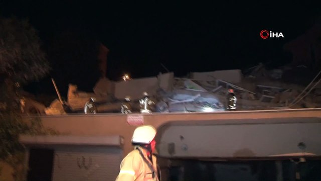 Sarıyer Bahçeköy'de önceden boşaltılan 9 katlı binada çökme meydana geldi